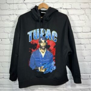 Tupac Thug Life Hoodie Sweatshirt Mens Size Small Black Rap East Coast Hip Hop